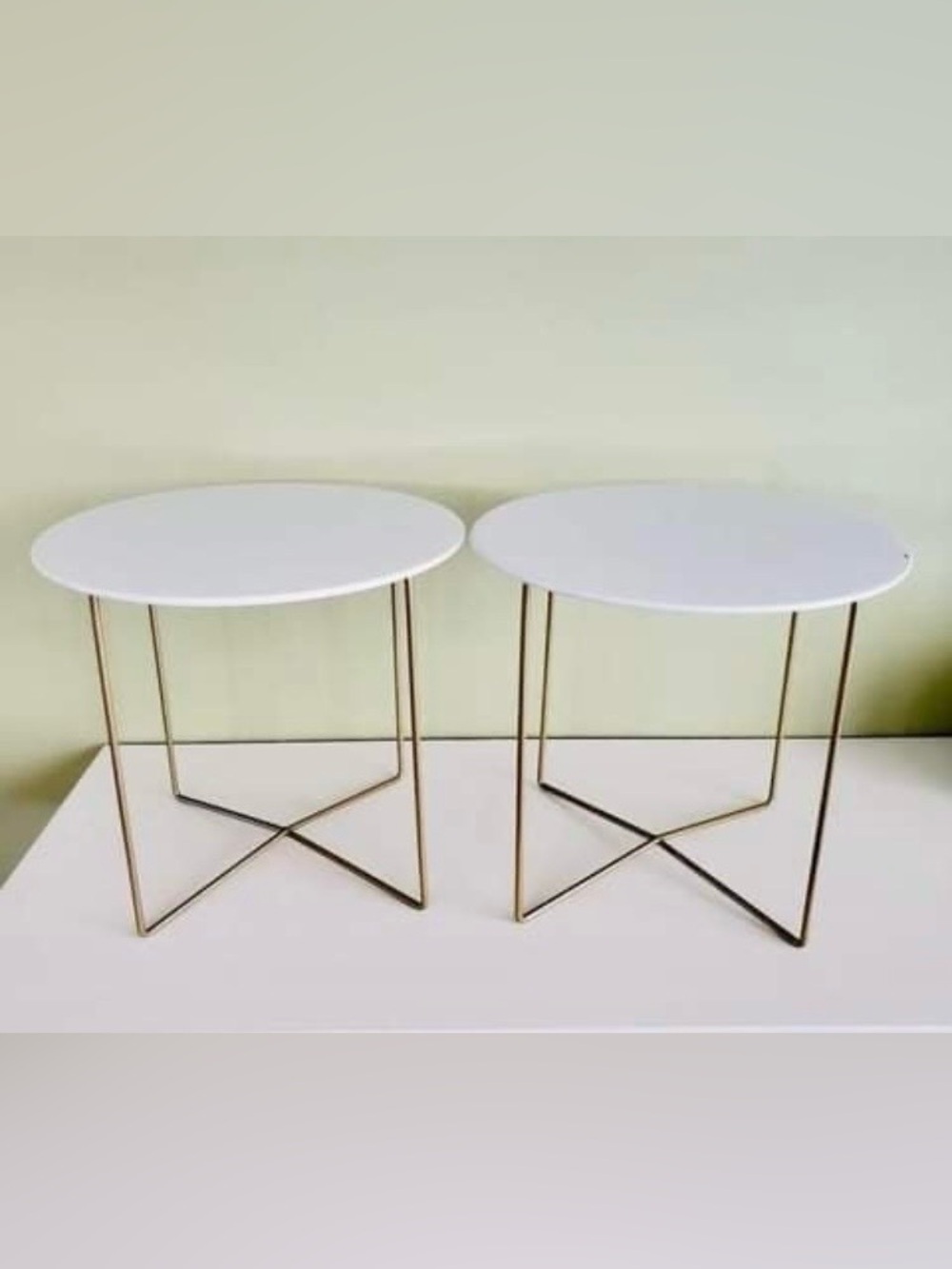 Target Bullseye White and Gold Tall Risers for Displaying Decor 7” Tall NEW